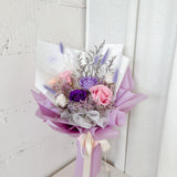 Purple - 7 Preserved Flowers Bouquet