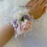 Custom Corsage OR Boutonnière - Preserved or Soap Flower